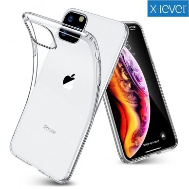 Dėklas X-Level Antislip / O2 Apple iPhone 15 skaidrus