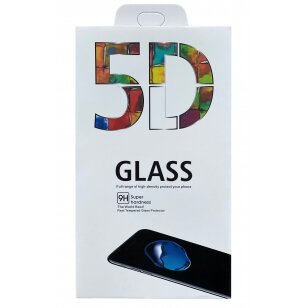 LCD apsauginis stikliukas 5D Full Glue Samsung S908 S22 Ultra 5G lenktas juodas be išpjovimo