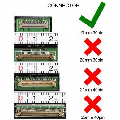 Nešiojamo kompiuterio ekranas matrica 16.0″ 1920×1200 IPS 60hz 17mm 30pin N160JCA-GE1 1